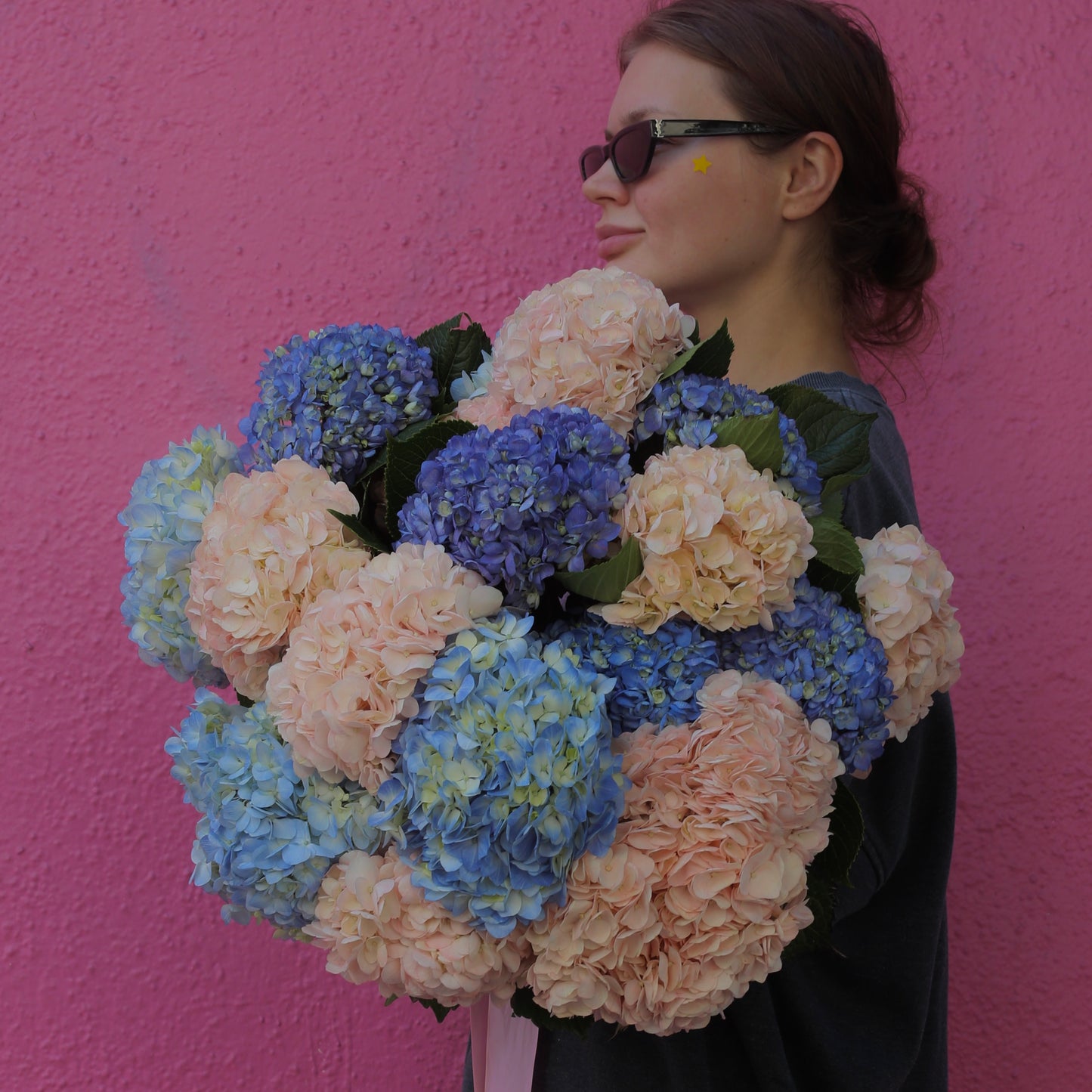 Blush Sky floral arrangement from Pink Clover LA, styled with fresh blooms and calming tones