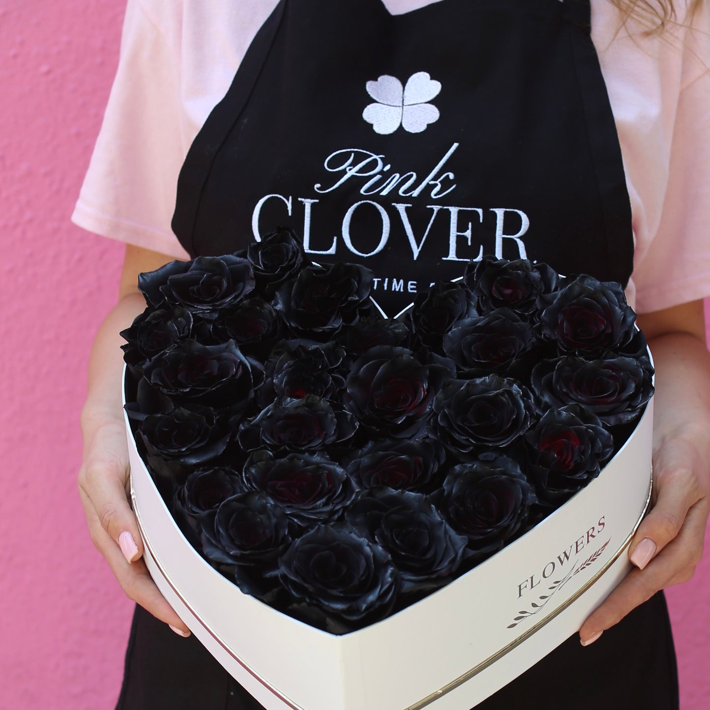 Black Heart - Los Angeles Florist - Pink Clover