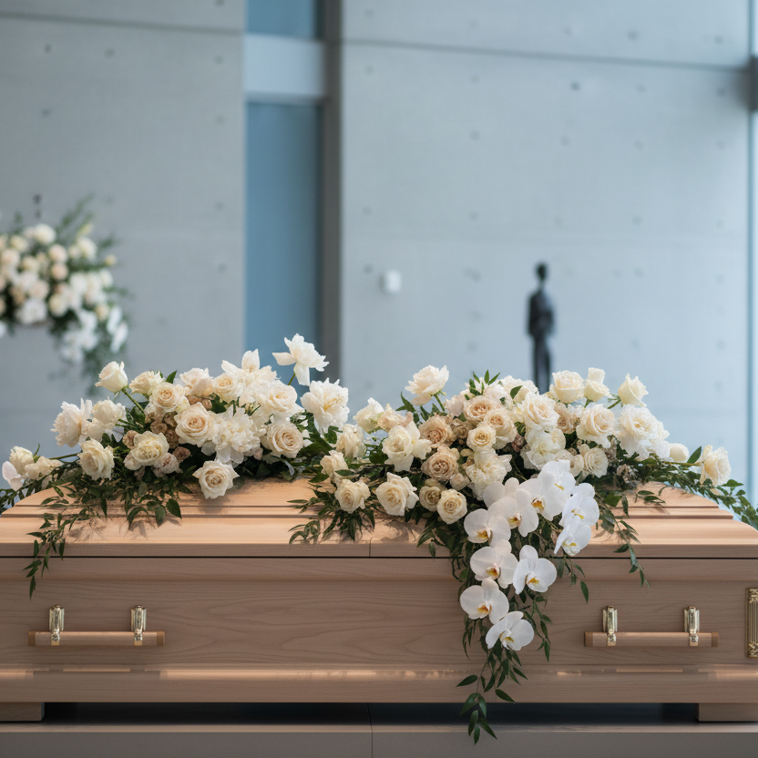 Heavenly Garden Casket Cover