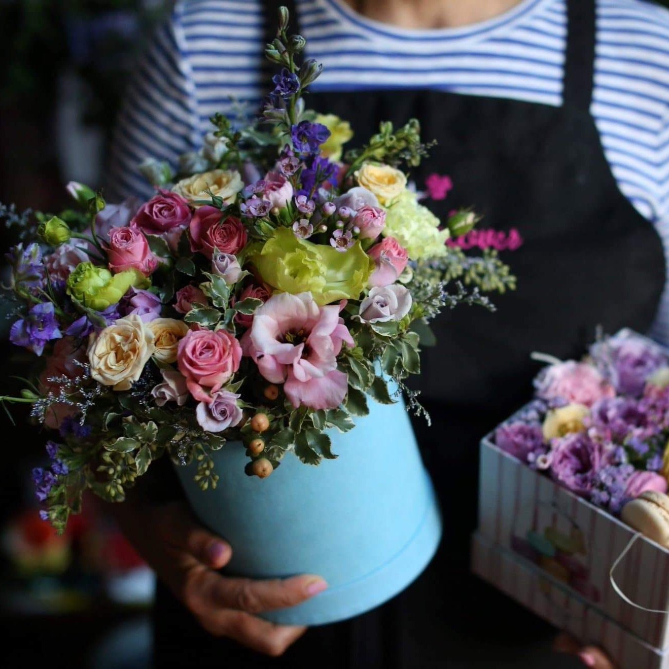 Flowers and Macarons - Los Angeles Florist - Pink Clover