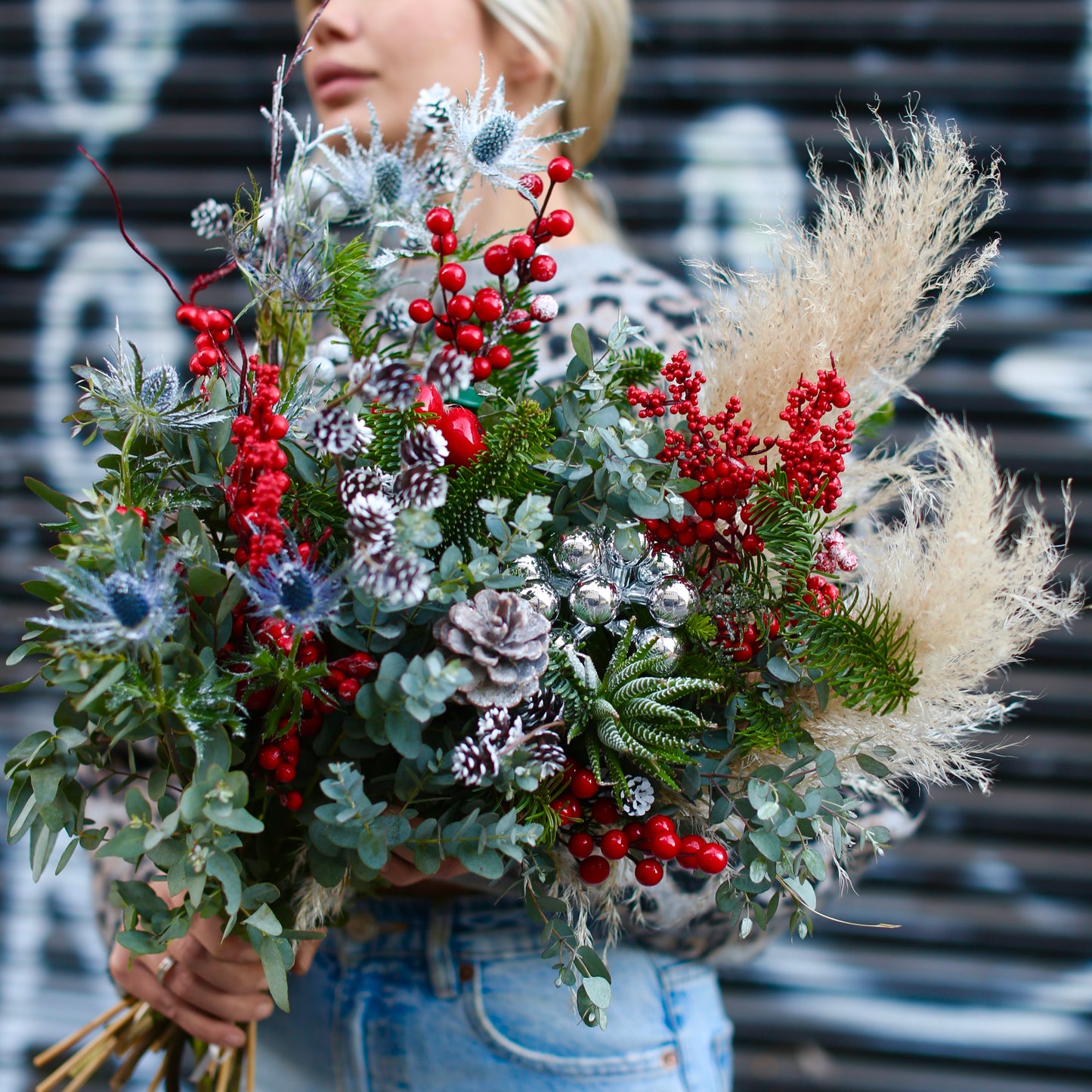 Winterberry Charm - Los Angeles Florist - Pink Clover