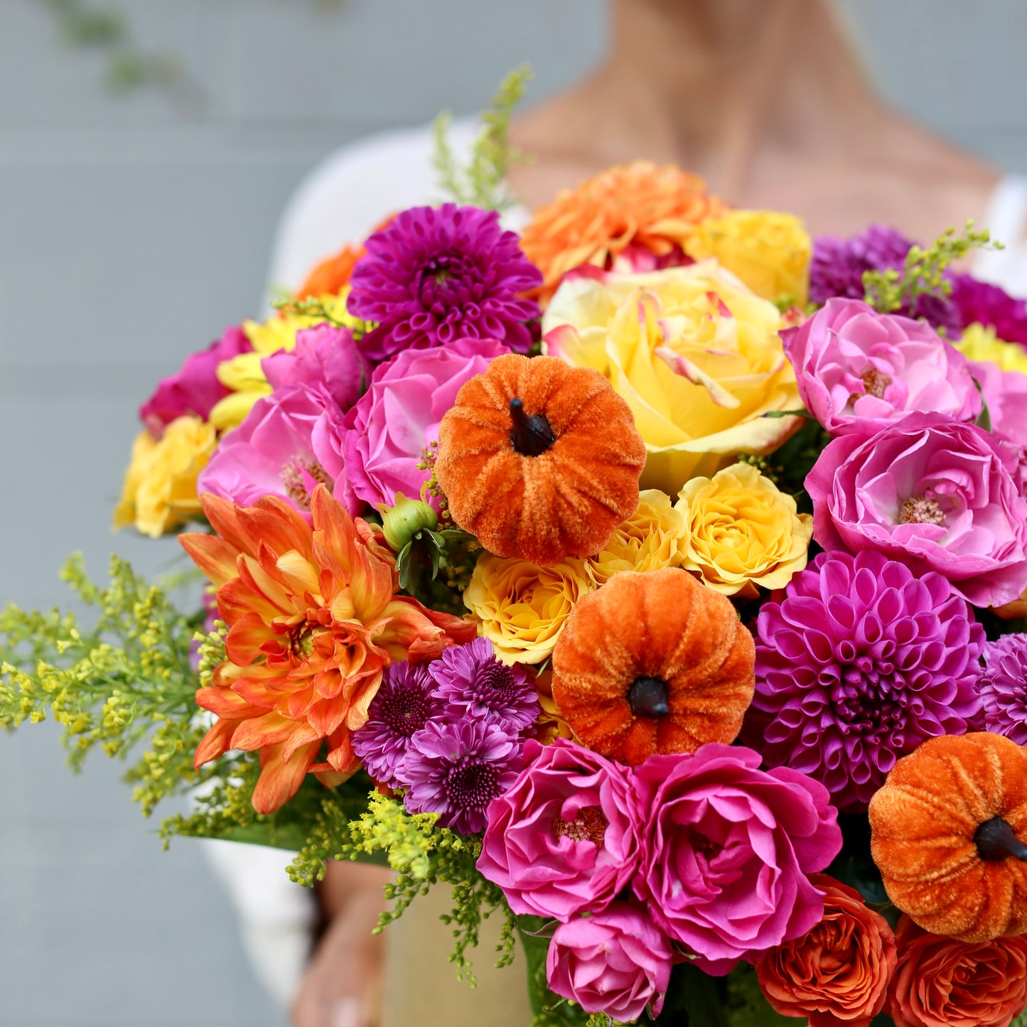 Pumpkin Box - Los Angeles Florist - Pink Clover