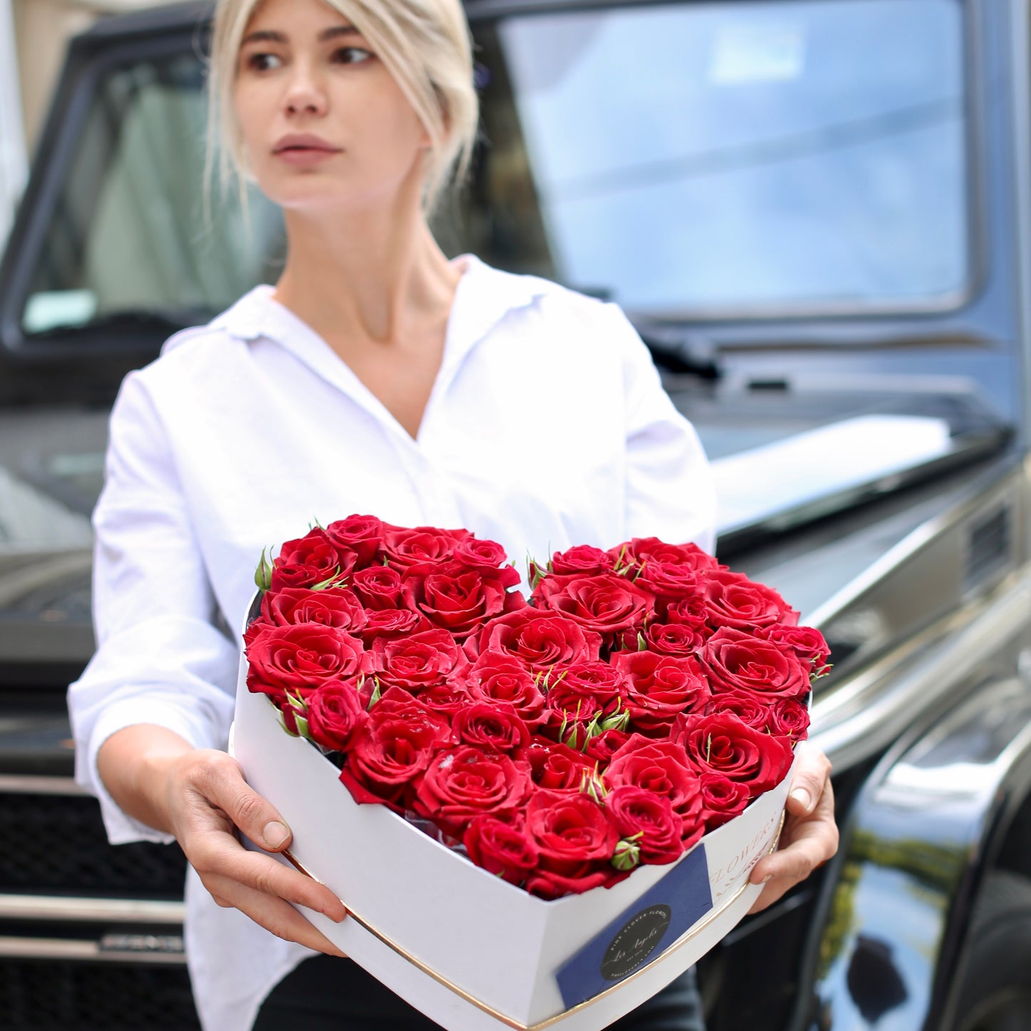 Heart Box - Los Angeles Florist - Pink Clover