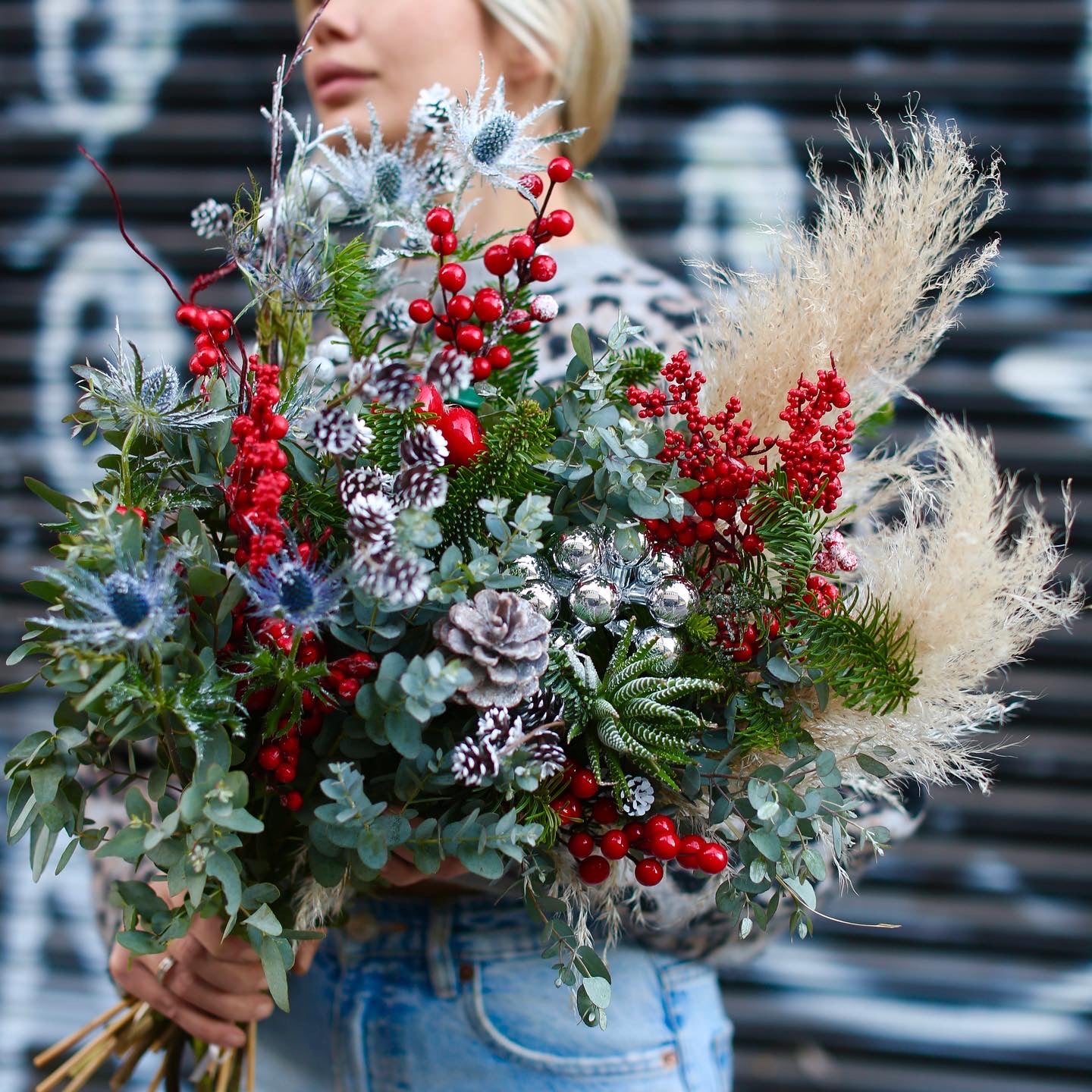 Winterberry Charm - Los Angeles Florist - Pink Clover