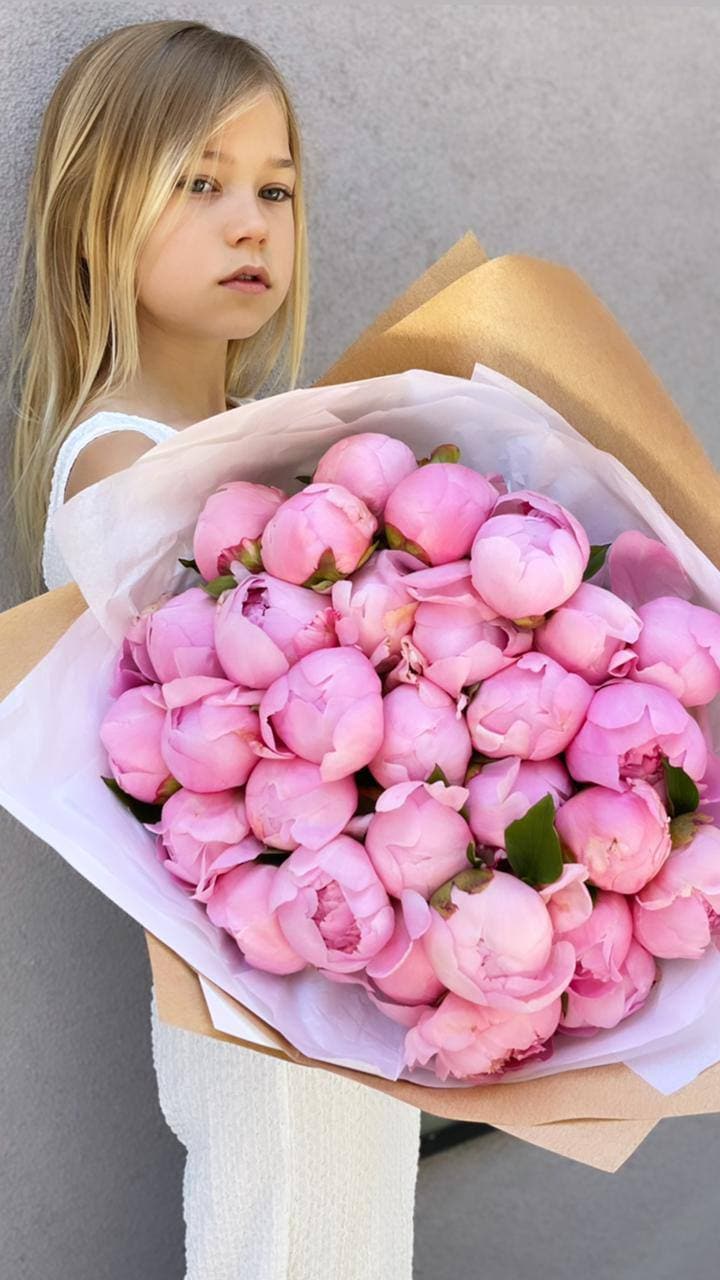Peony bouquet - Los Angeles Florist - Pink Clover