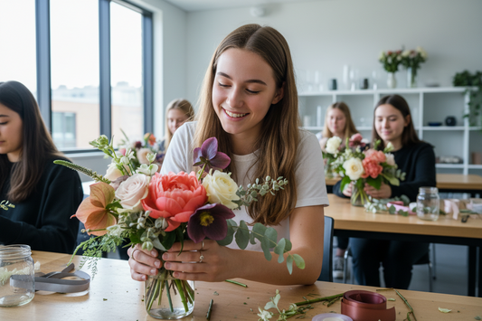 School Floral Workshop - fresh bouquet delivery in Los Angeles by Pink Clover