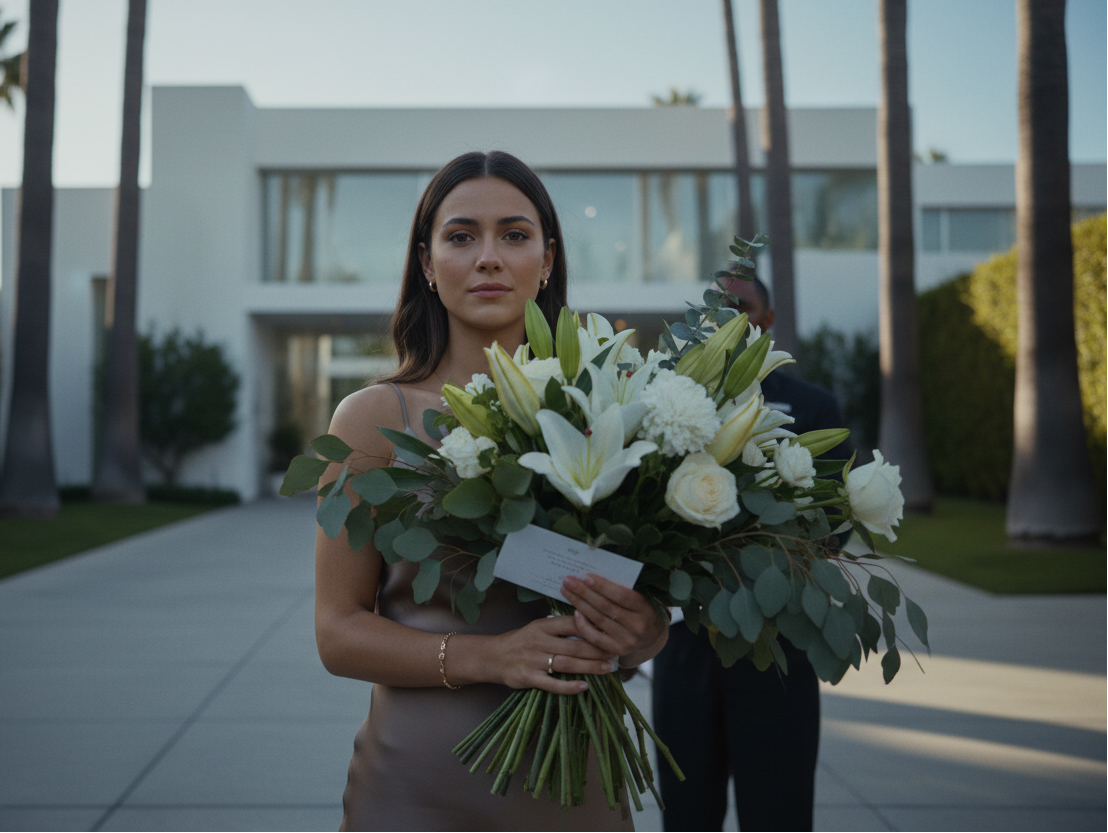Funeral Cross White Lily