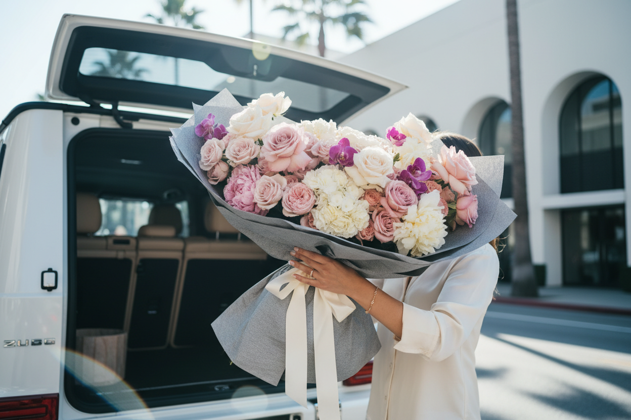 a-cinematic-realistic-close-up-picture-a-young-woman-taking-an-oversized-luxury-bouquet-being-out-of-her-luxury-suv-trunk-in-beverly-hills-hands-of-a-young-woman-palm-trees-and-soft-c.png
