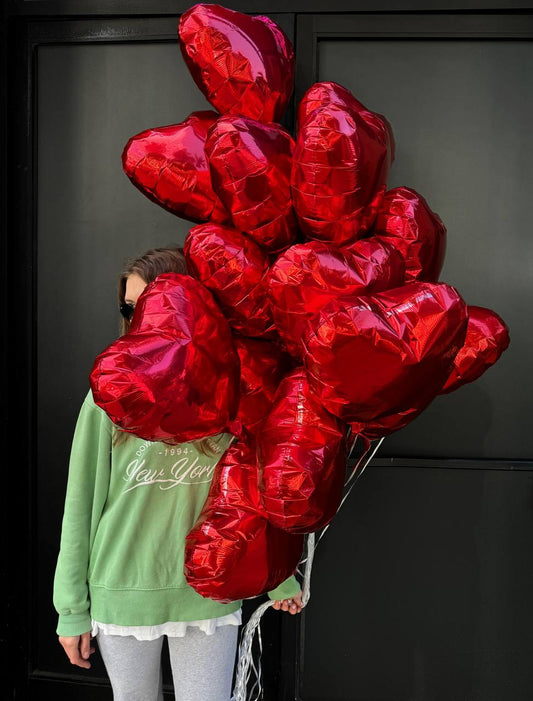 Heart Balloons - Los Angeles Florist - Pink Clover