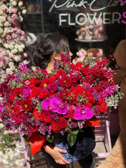 Burgundy box - Los Angeles Florist - Pink Clover