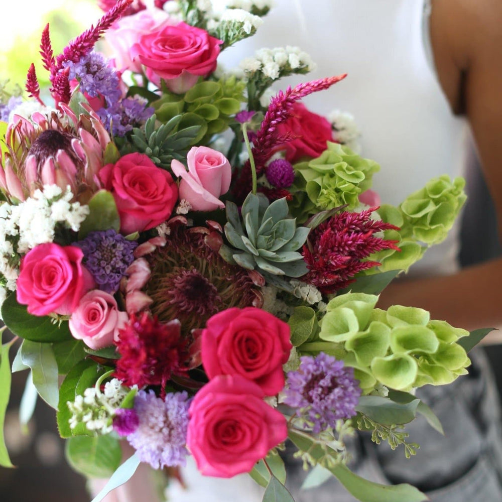 
                      
                        Eden(Roses with exotical flowers and succulents bouquet) - Los Angeles Florist - Pink Clover
                      
                    