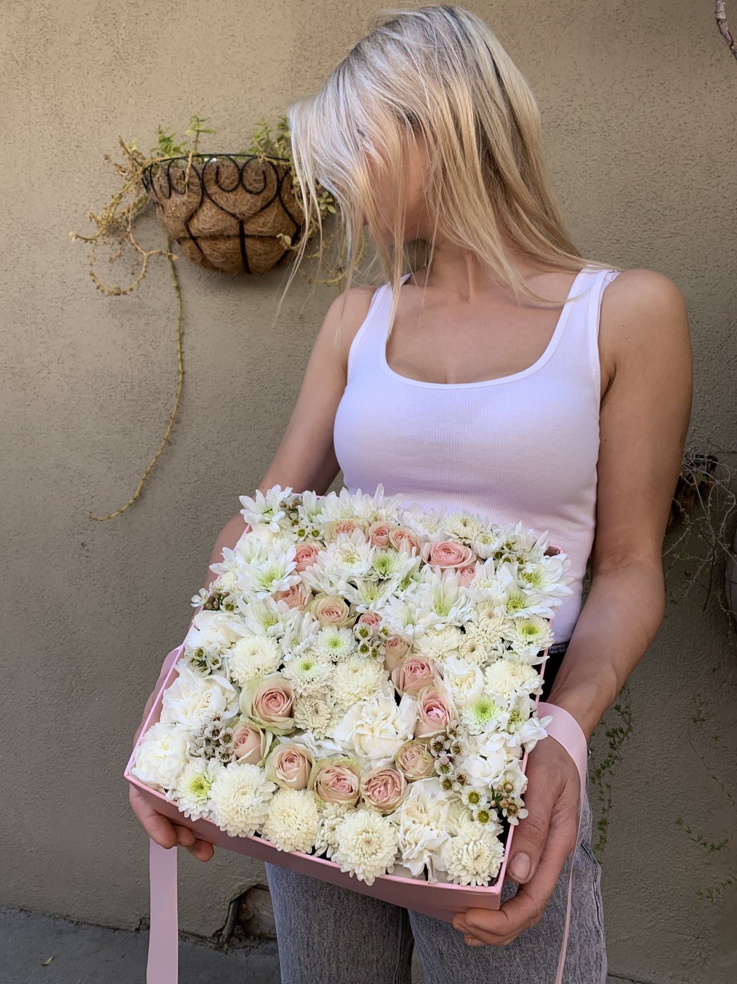 
                  
                    Flower box with your initials of your choice - Los Angeles Florist - Pink Clover
                  
                