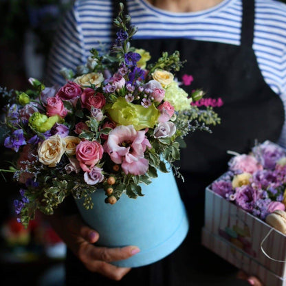 Flowers and macaroons - Los Angeles Florist - Pink Clover