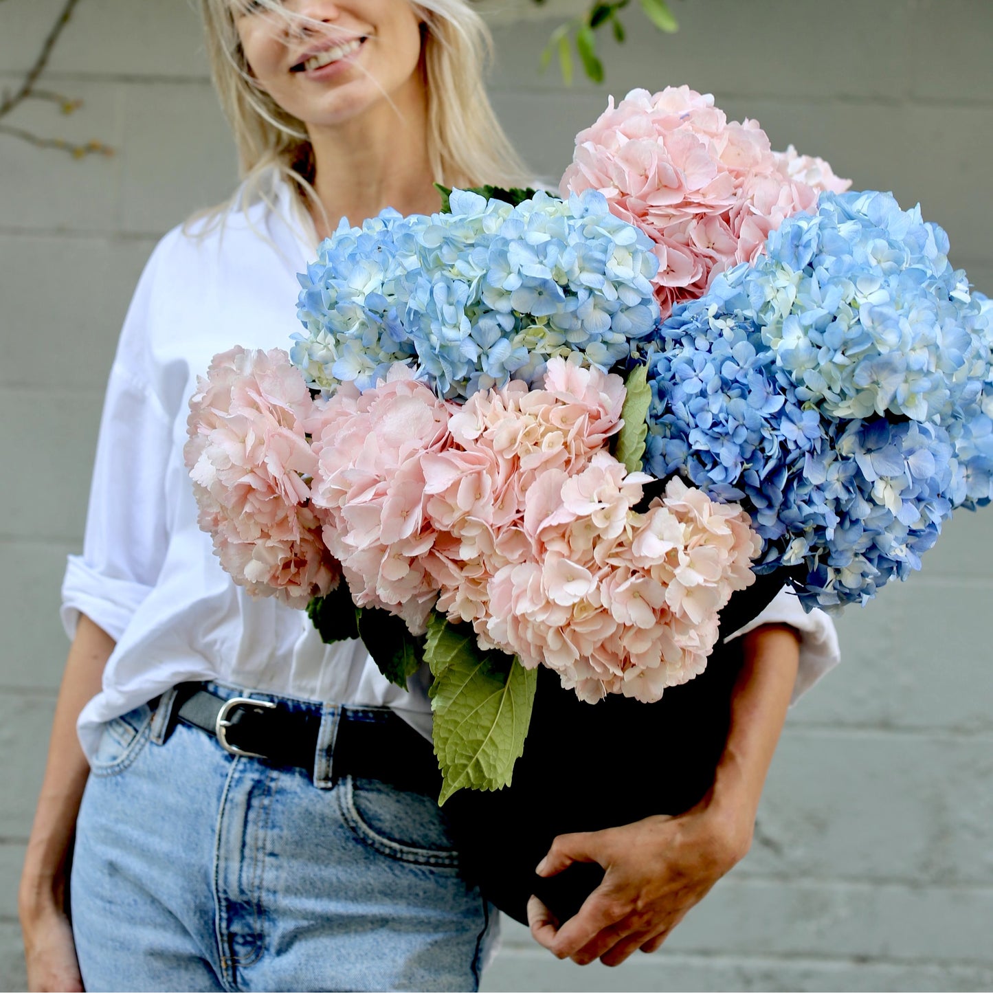 
                  
                    Bouquet of Pink and Blue Hydrangea
                  
                