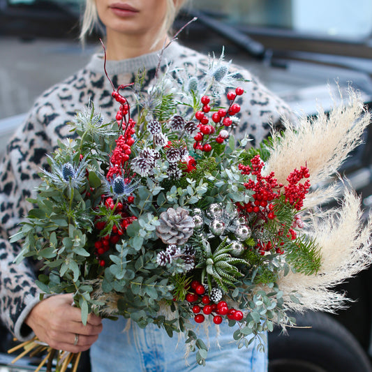 Winterberry Charm - Los Angeles Florist - Pink Clover